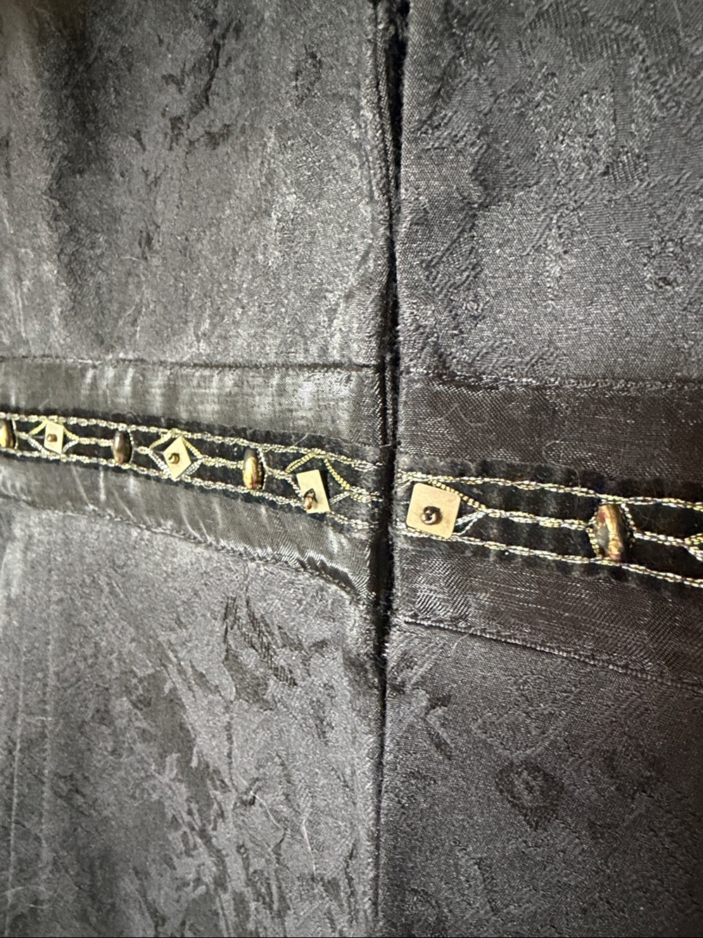 Georgiou Studio vintage y2k Black jacquard beaded jacket - Picture 4 of 17